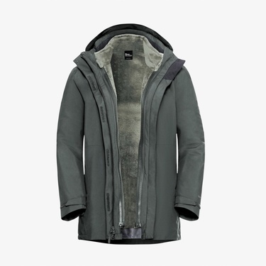  Jack Wolfskin Rotwand 3in1 Kadın Yeşil Ceket