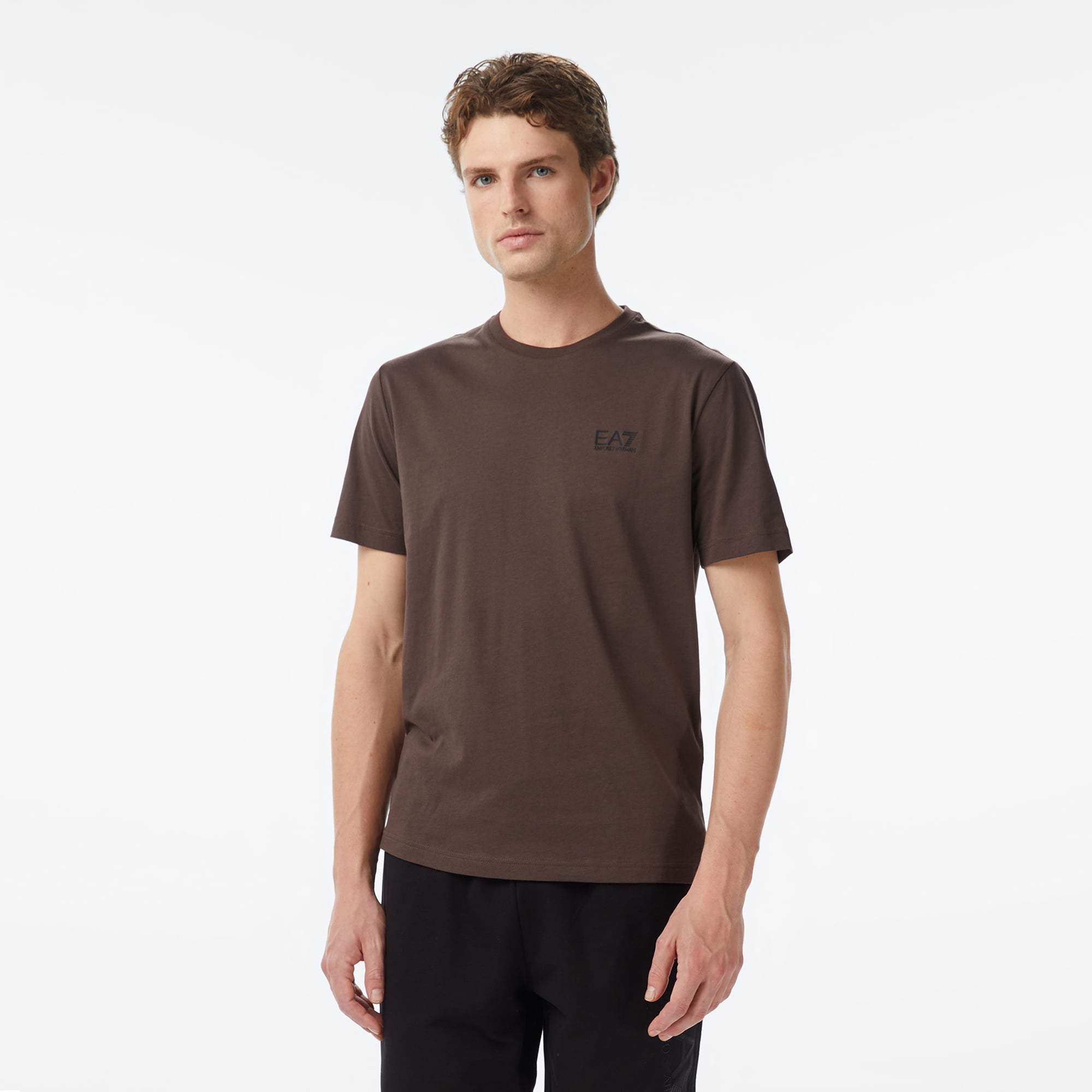  Emporio Armani Core Identity Erkek Kahverengi T-Shirt