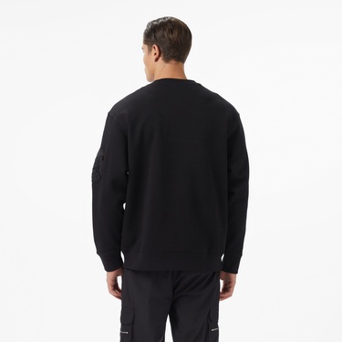  Alpha Industries Military Erkek Siyah Sweatshirt
