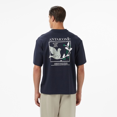  Anta Iconic Erkek Mavi Tişört