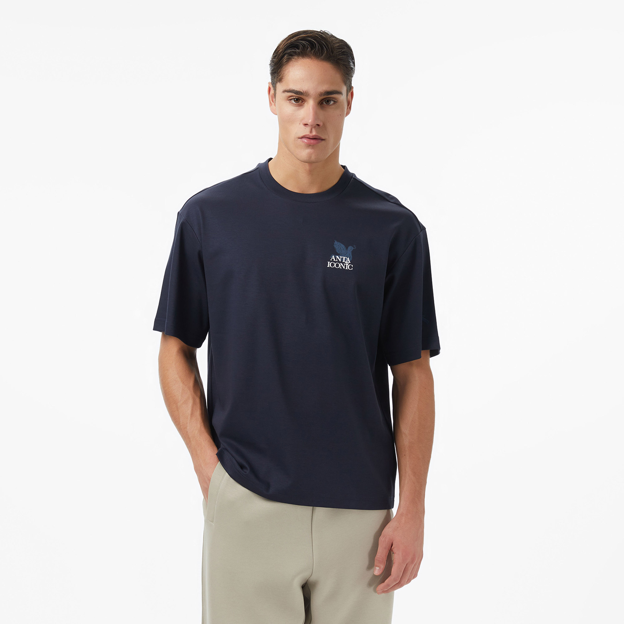  Anta Iconic Erkek Mavi Tişört
