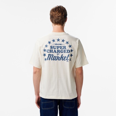  Market Supercharged Erkek Beyaz T-Shirt