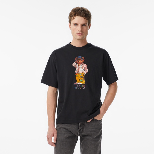  Market Folk Fitted Bear Erkek Gri T-Shirt