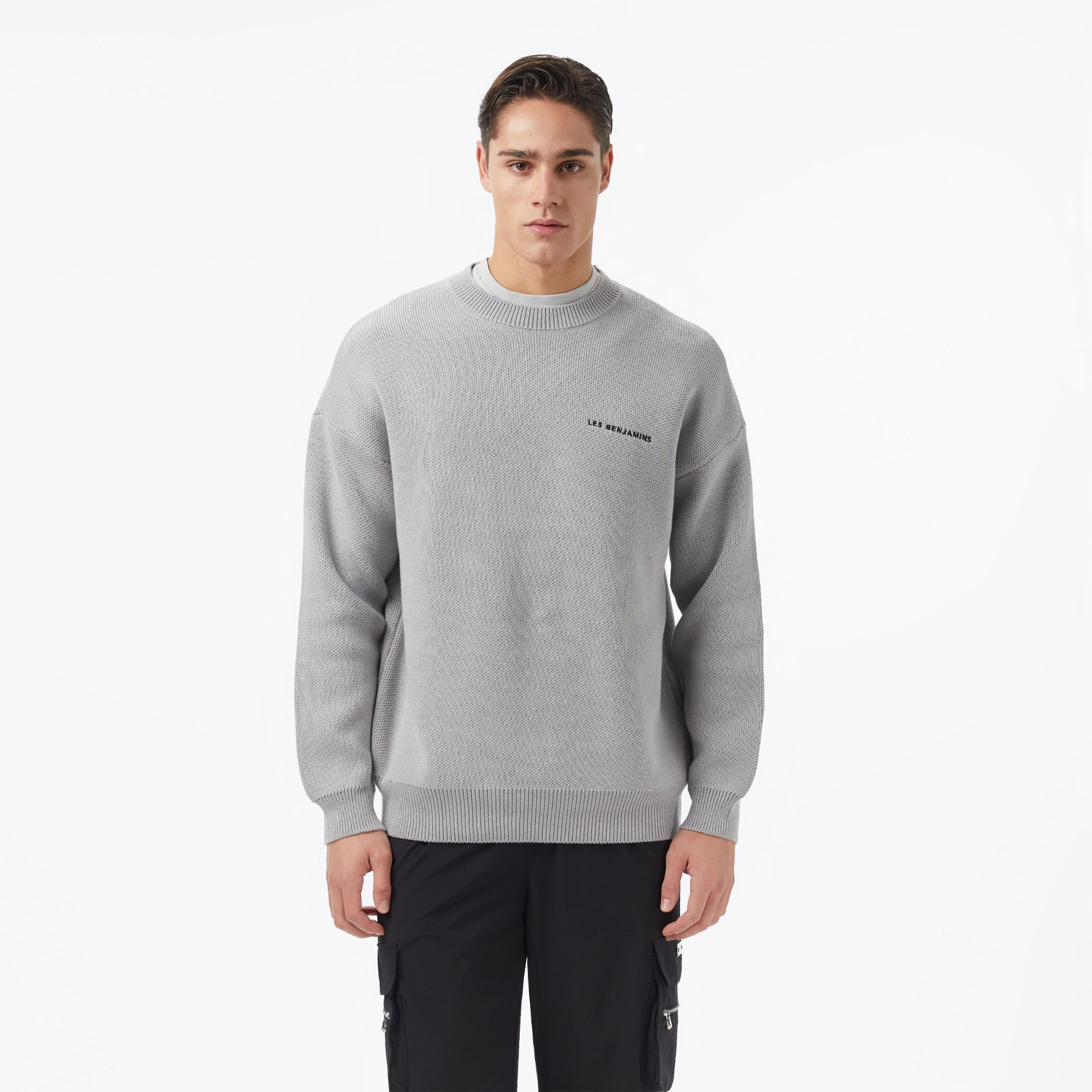  Les Benjamins Essentials Regular Fit Erkek Gri Sweatshirt