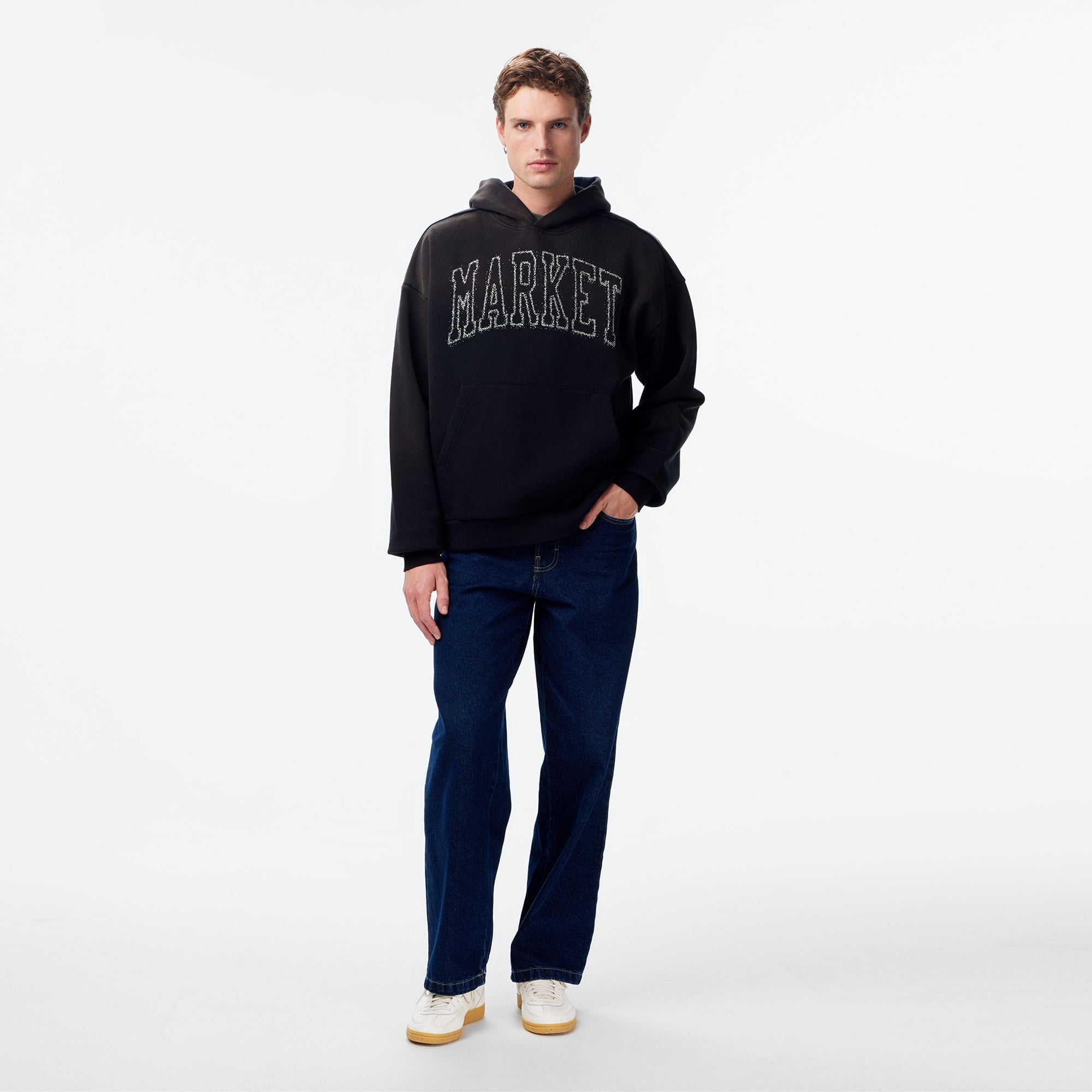 Market Vintage Arc Erkek Gri Hoodie