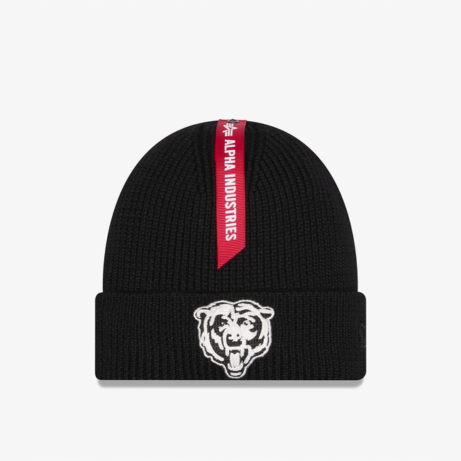  Alpha Industries x New Era Chicago Bears Short Cuff Unisex Siyah Bere