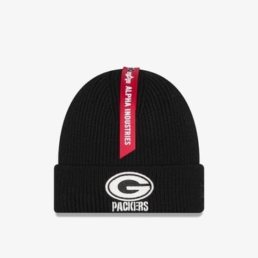  Alpha Industries x New Era Green Bay Packers Short Cuff Unisex Siyah Bere