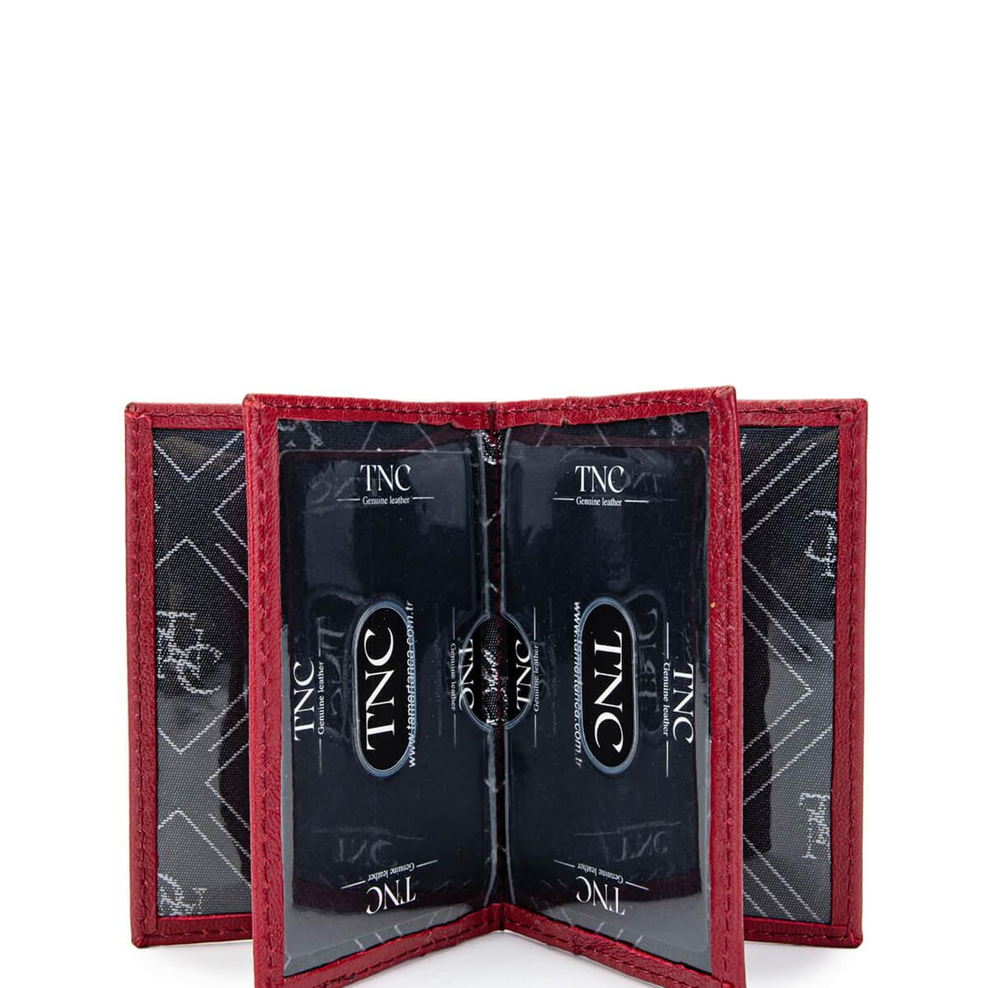 Tamer Tanca Unisex Hakiki Deri Kırmızı Kartlık