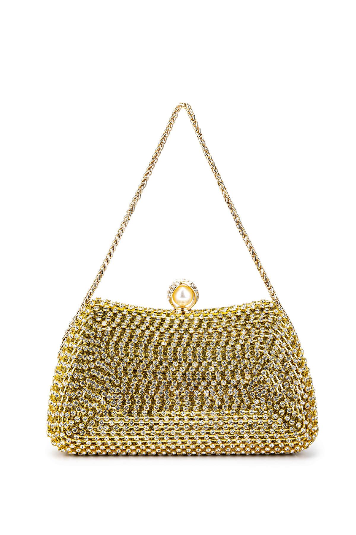  Tamer Tanca Kadın Vegan Sarı Abiye Çanta