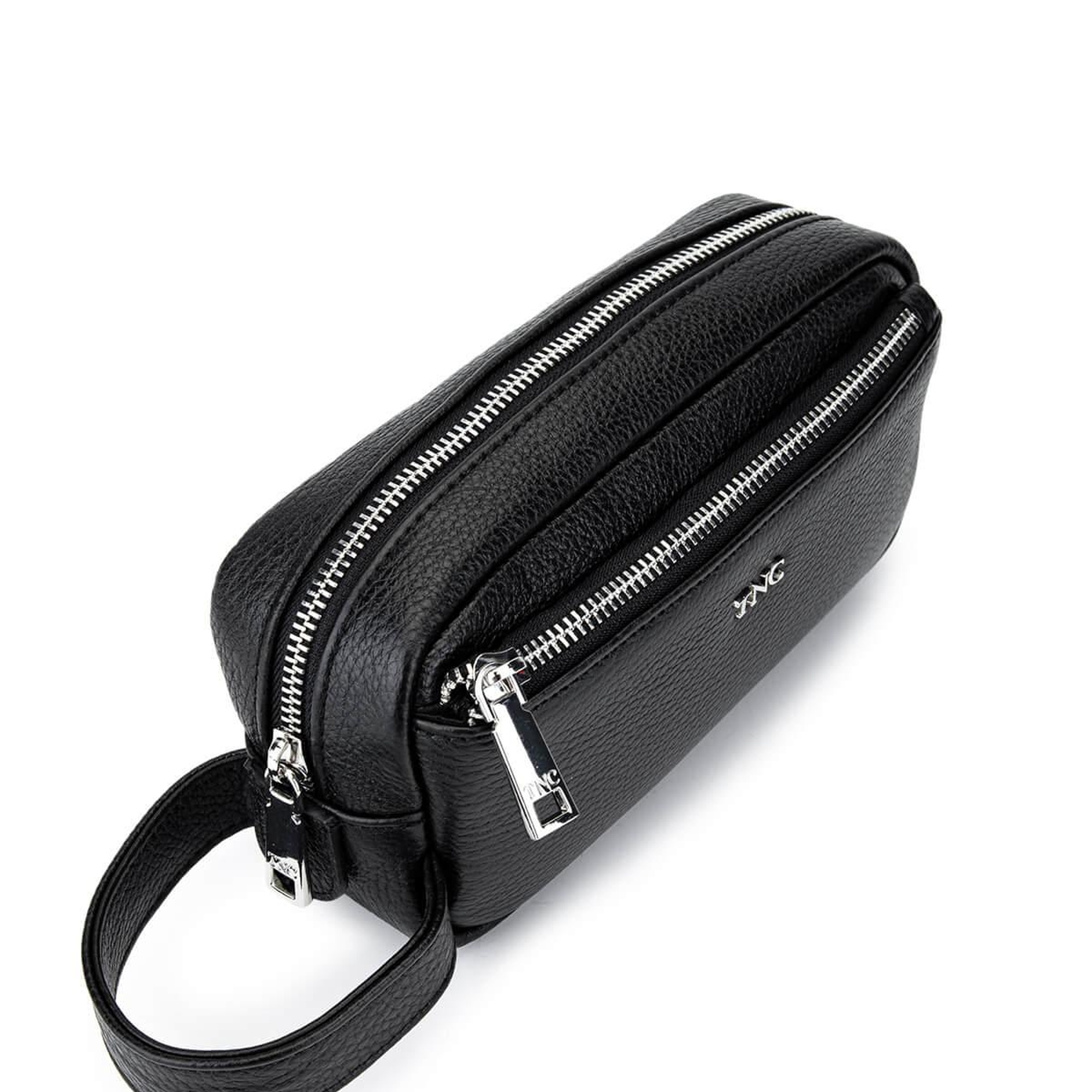 Tamer Tanca Erkek Hakiki Deri Siyah Floter El Çantası