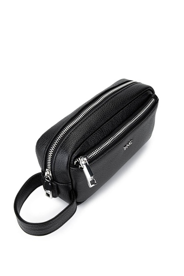  Tamer Tanca Erkek Hakiki Deri Siyah Floter El Çantası