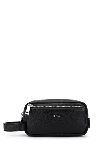  Tamer Tanca Erkek Hakiki Deri Siyah Floter El Çantası