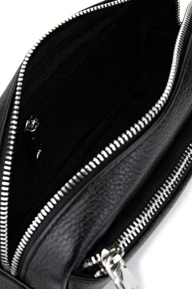  Tamer Tanca Erkek Hakiki Deri Siyah Floter El Çantası