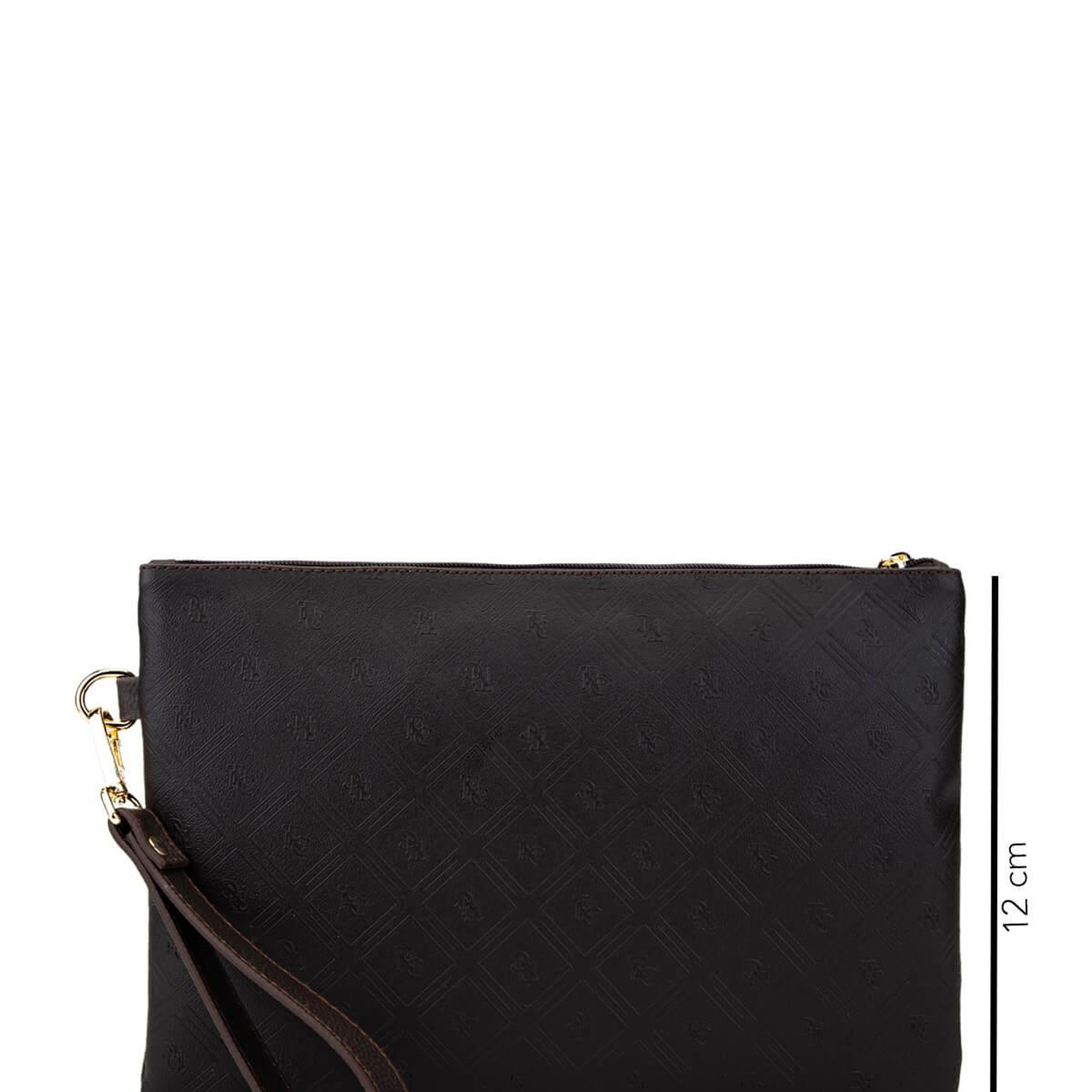 Tamer Tanca Kadın Suni Deri Kahverengi Clutch Çanta