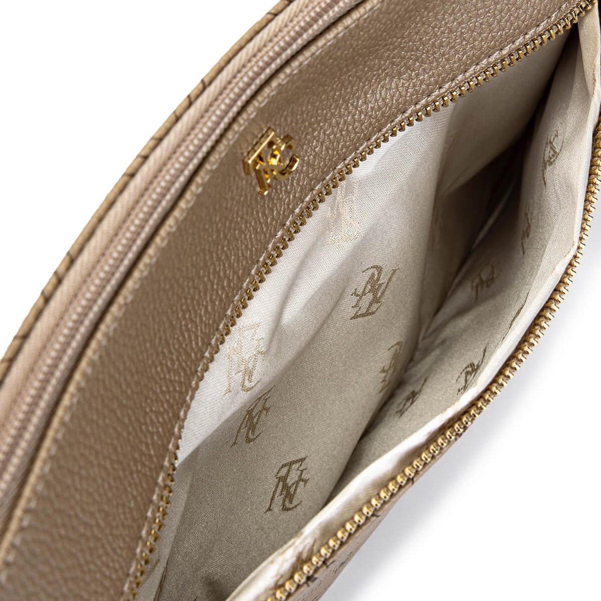 Tamer Tanca Kadın Suni Deri Altın Desen Clutch Çanta