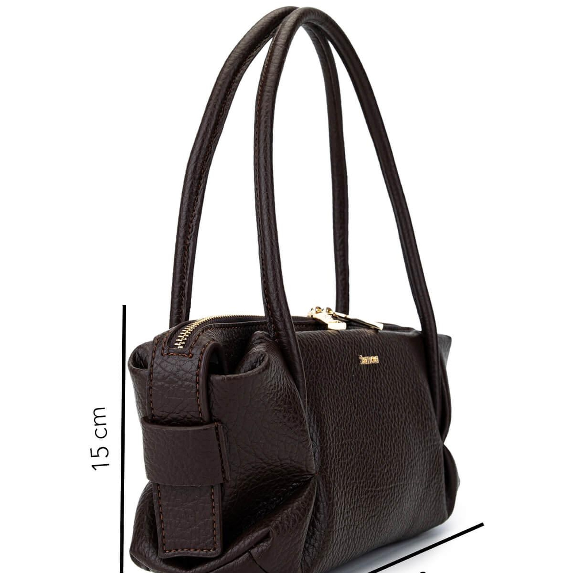 Tamer Tanca Kadın Suni Deri Kahverengi Kol Çantası