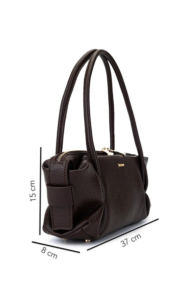  Tamer Tanca Kadın Suni Deri Kahverengi Kol Çantası