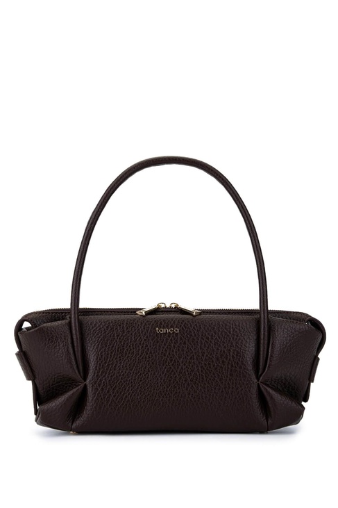  Tamer Tanca Kadın Suni Deri Kahverengi Kol Çantası