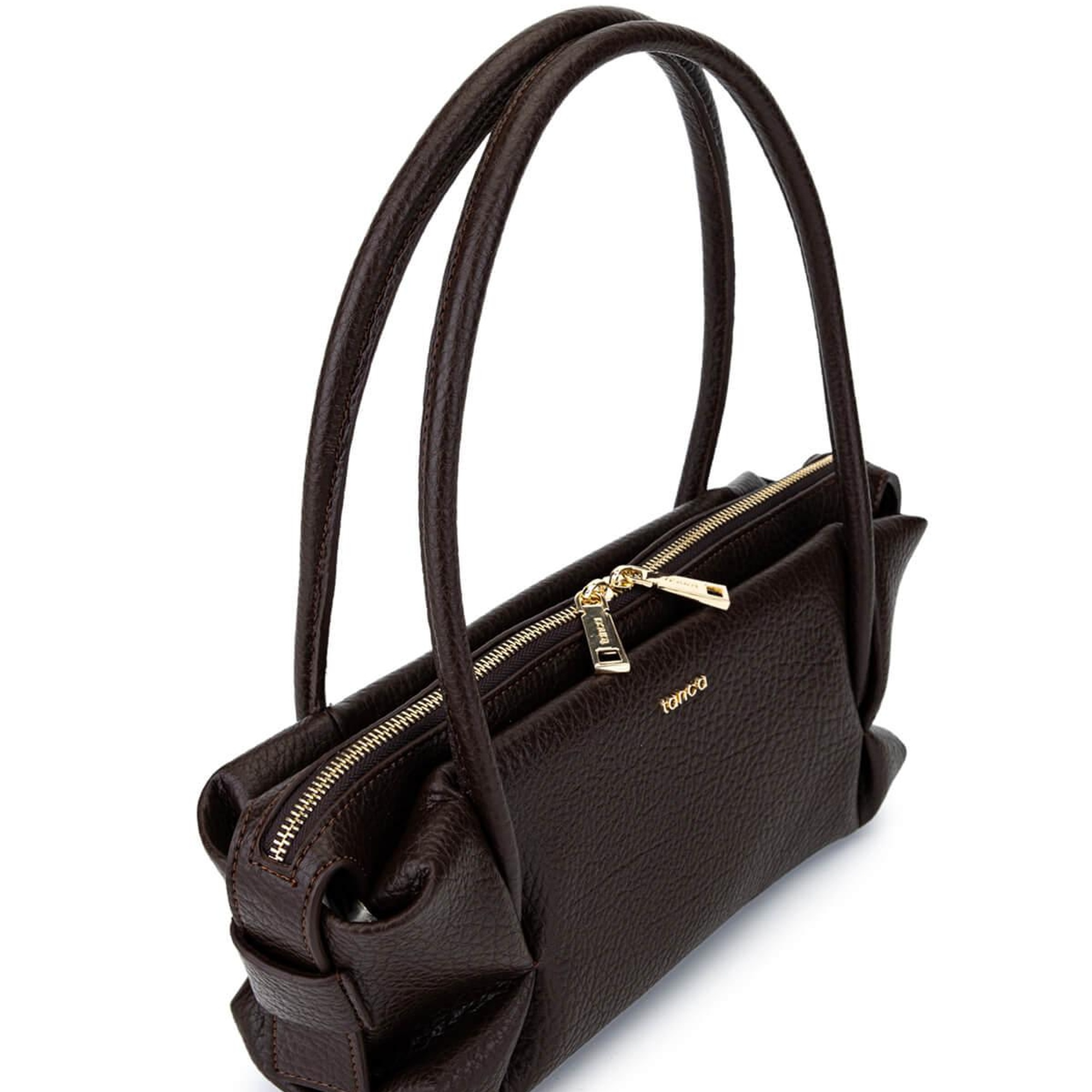 Tamer Tanca Kadın Suni Deri Kahverengi Kol Çantası