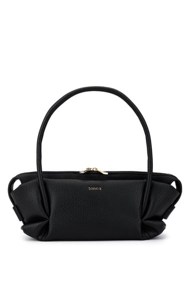  Tamer Tanca Kadın Suni Deri Siyah Floter Kol Çantası