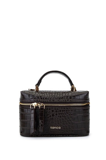  Tamer Tanca Kadın Suni Deri Kahverengi El Çantası