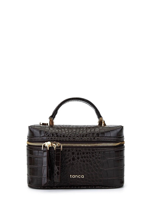  Tamer Tanca Kadın Suni Deri Kahverengi El Çantası