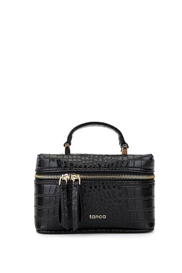  Tamer Tanca Kadın Suni Deri Siyah Kroko El Çantası
