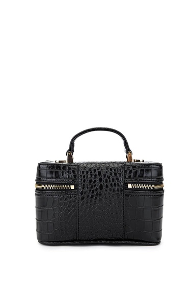  Tamer Tanca Kadın Suni Deri Siyah Kroko El Çantası
