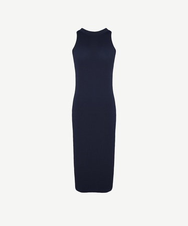  YARGICI Bisiklet Yaka Kolsuz Triko Elbise