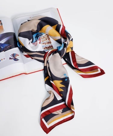  YARGICI Geometrik Desenli Fular