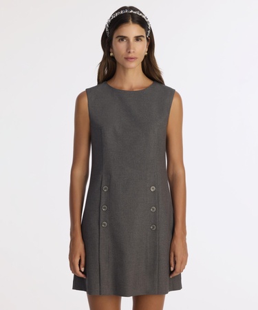  YARGICI A Form Bisiklet Yaka Kolsuz Elbise