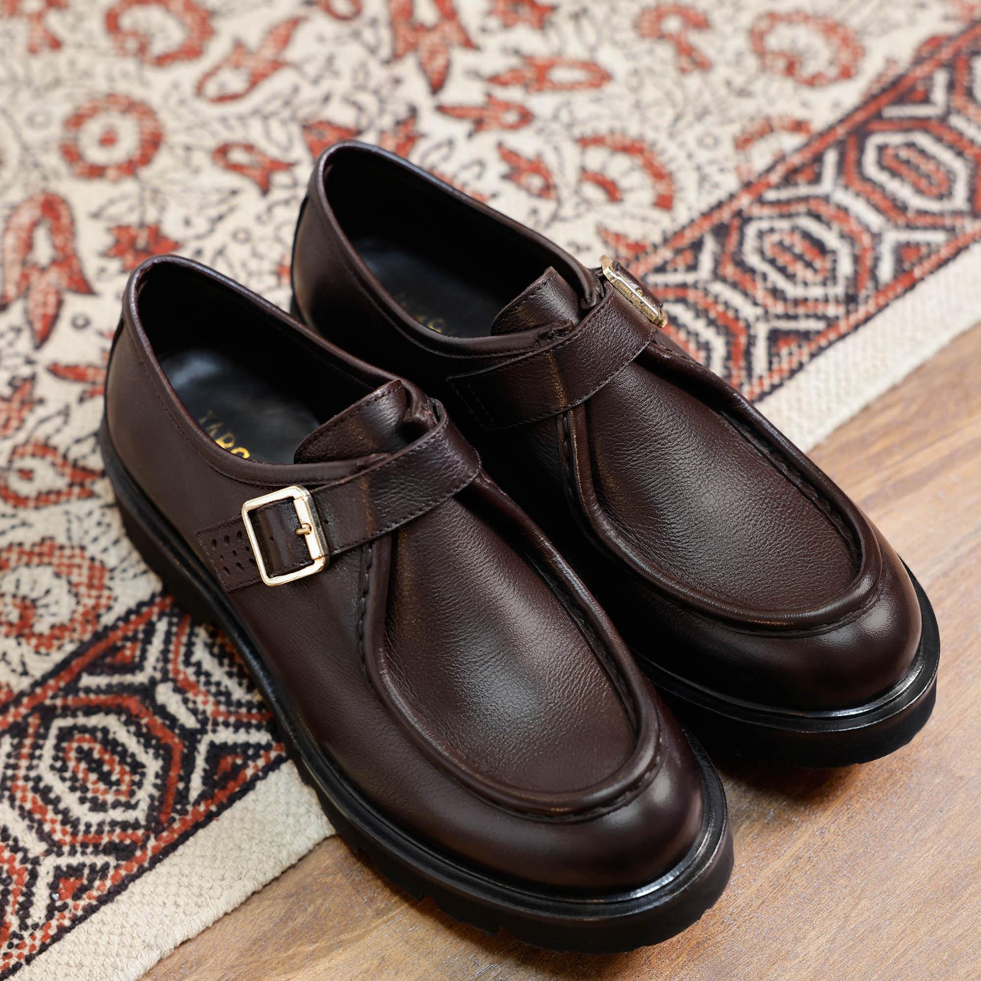 YARGICI Toka Detaylı Deri Düz Ayakkabı