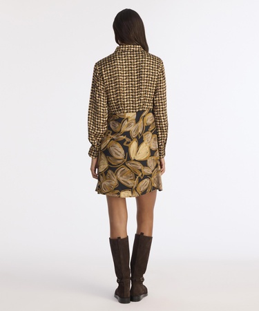  YARGICI Düz Gömlek Yaka Uzun Kol Elbise