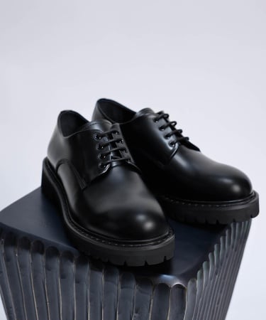  YARGICI Kalın Tabanlı Bağcıklı Deri Düz Ayakkabı