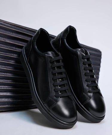  YARGICI Arkası Örgülü Deri Spor Ayakkabı