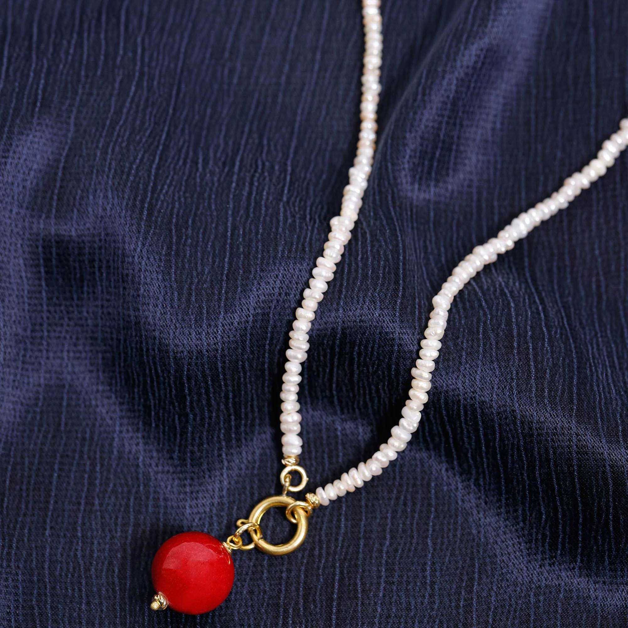 YARGICI Barok İnci Detaylı Kolye