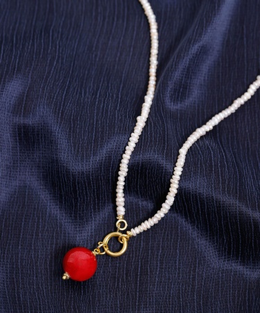  YARGICI Barok İnci Detaylı Kolye