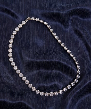  YARGICI Yuvarlak Kesim Cam Kolye