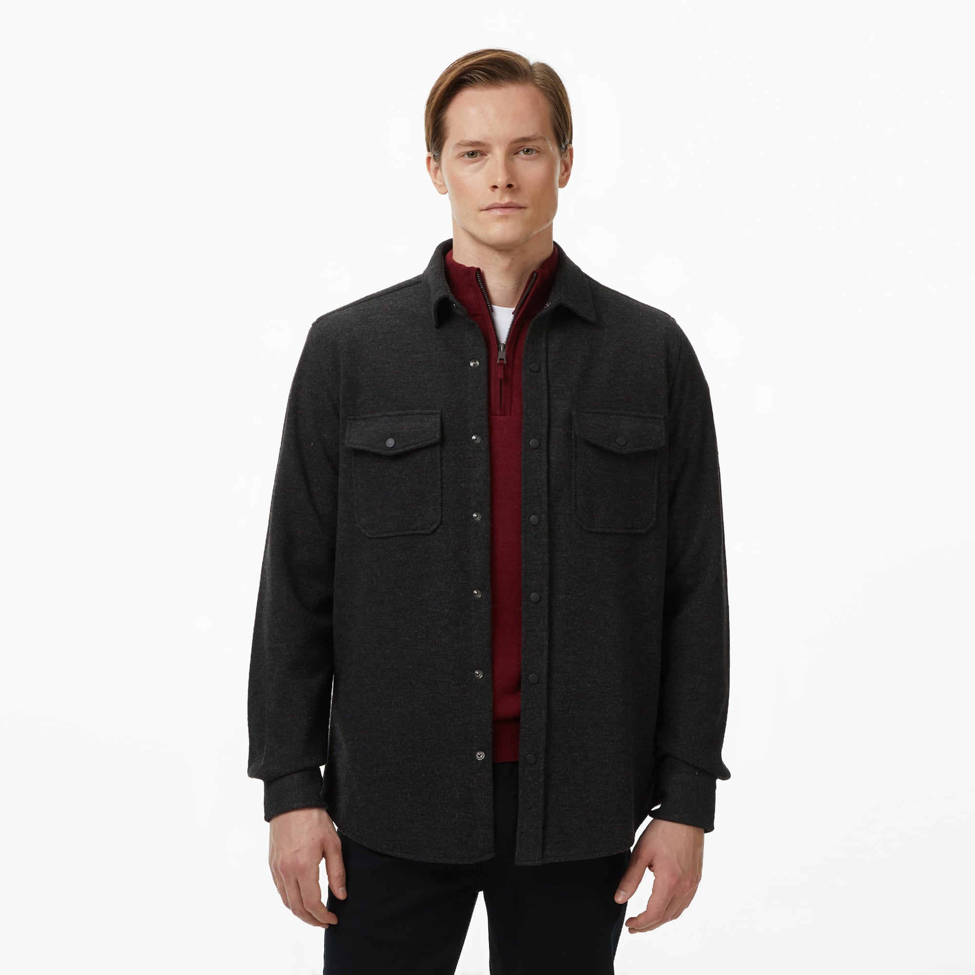 Nautica Erkek Gri Classic Fit Gömlek