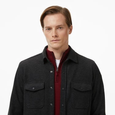  Nautica Erkek Gri Classic Fit Gömlek