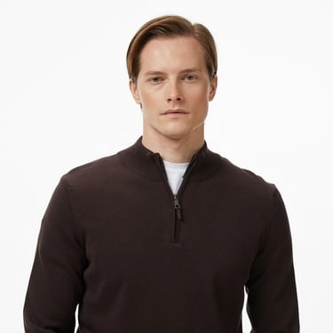  Nautica Erkek Kahverengi Classic Fit Kazak