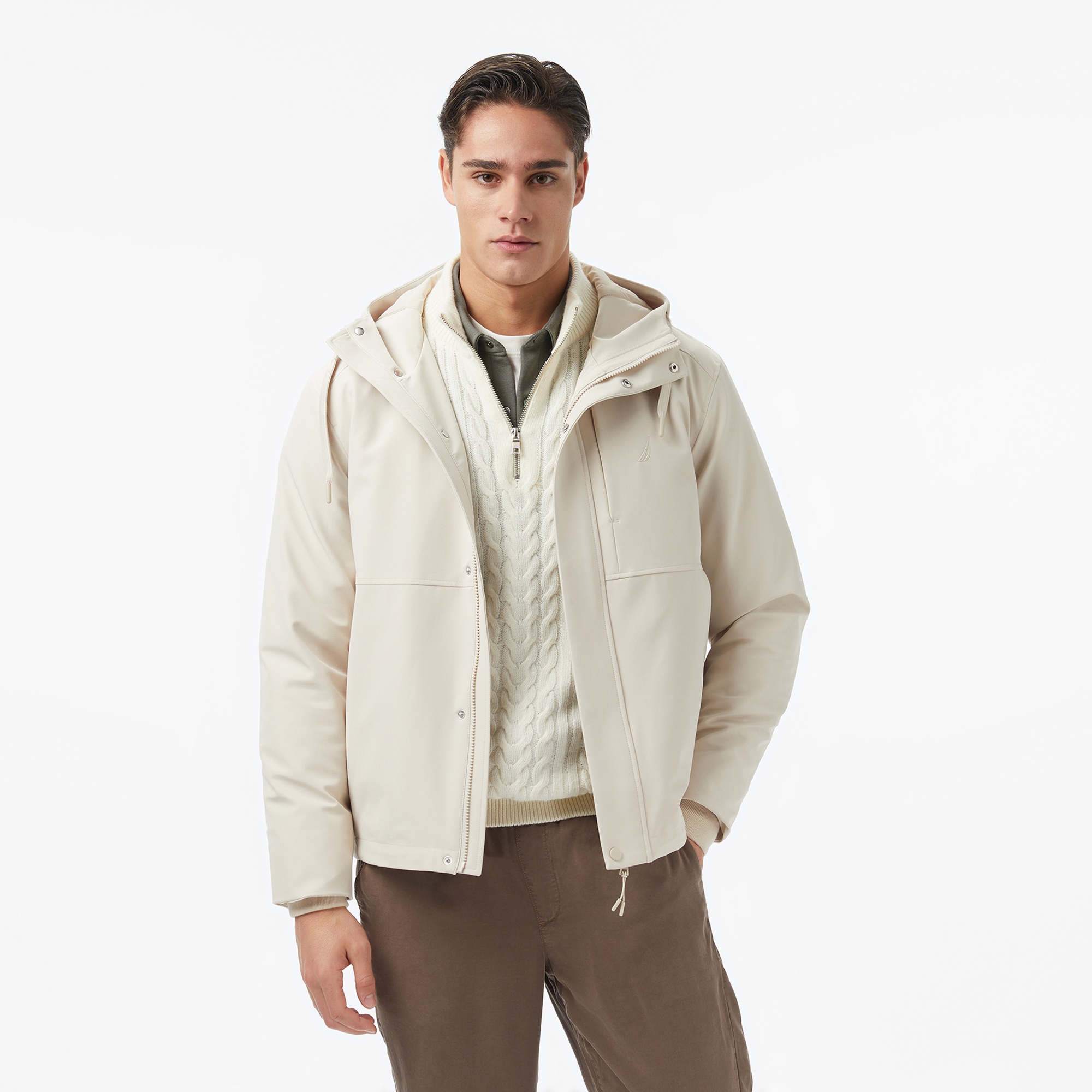 Nautica Erkek Bej Regular Fit Mont