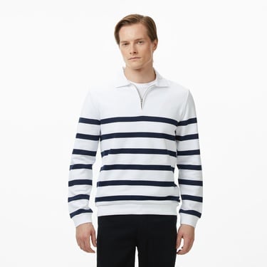  Nautica Erkek Beyaz Regular Fit Uzun Kollu Polo Yaka T-Shirt