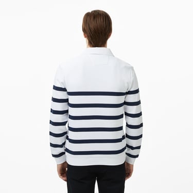  Nautica Erkek Beyaz Regular Fit Uzun Kollu Polo Yaka T-Shirt