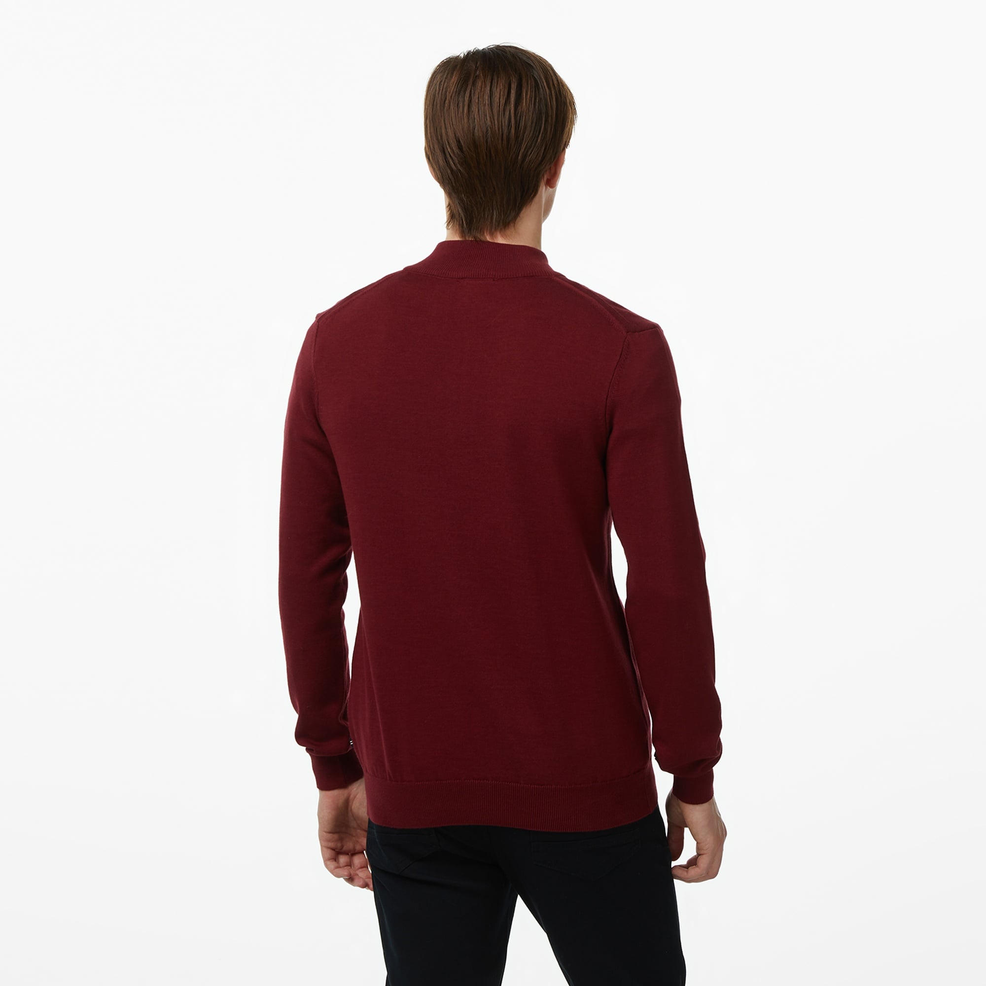 Nautica Erkek Bordo Classic Fit Kazak