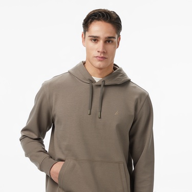  Nautica Erkek Kahverengi Classic Fit Kapüşonlu Sweatshirt