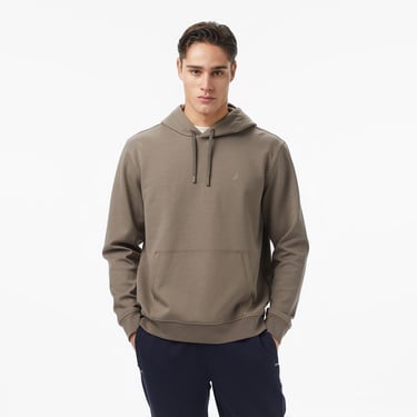  Nautica Erkek Kahverengi Classic Fit Kapüşonlu Sweatshirt
