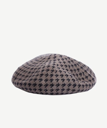  YARGICI Yün Karışımlı Desenli Fransız Şapkası