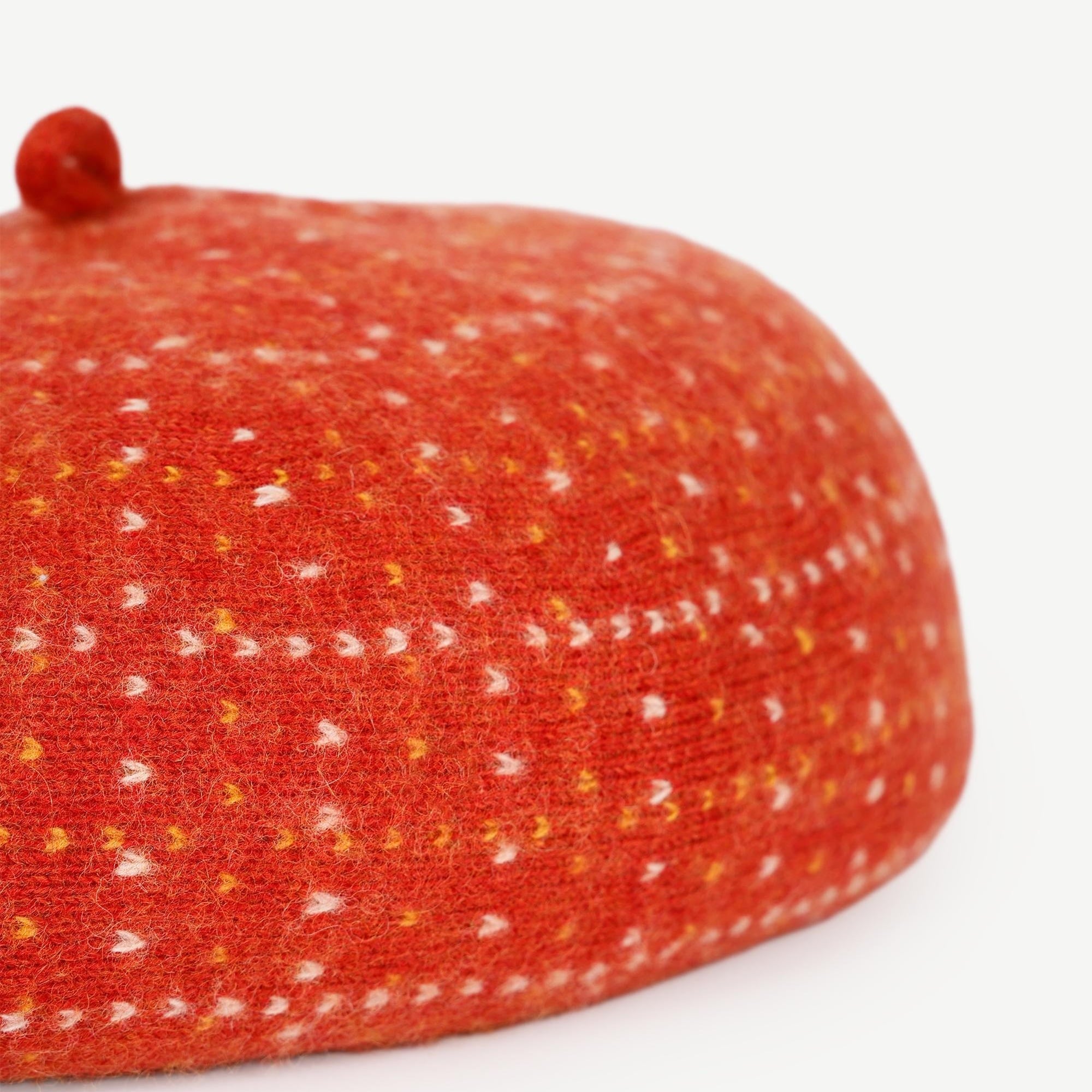 YARGICI Yün Karışımlı Desenli Vintage Şapka