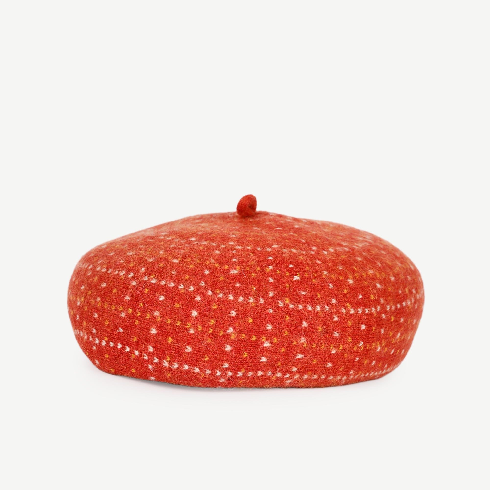 YARGICI Yün Karışımlı Desenli Vintage Şapka